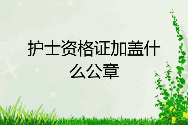 护士资格证加盖什么公章