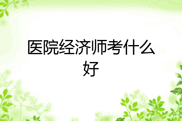 医院经济师考什么好