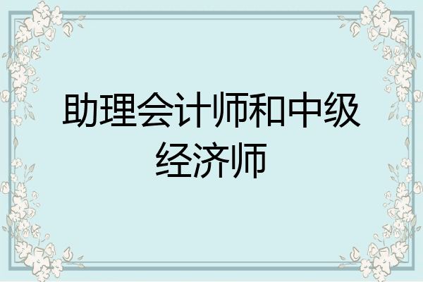 助理会计师和中级经济师