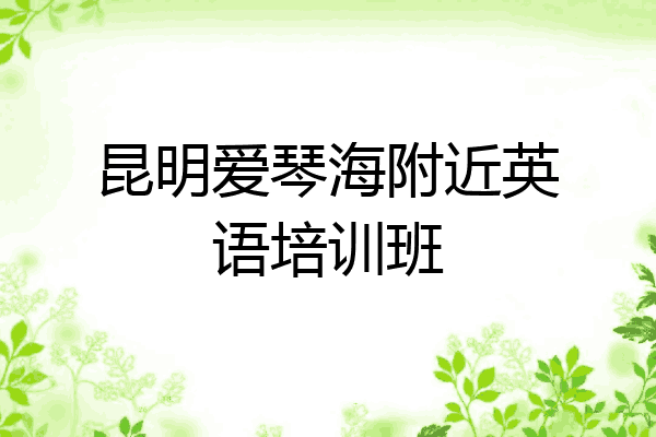 昆明爱琴海附近英语培训班