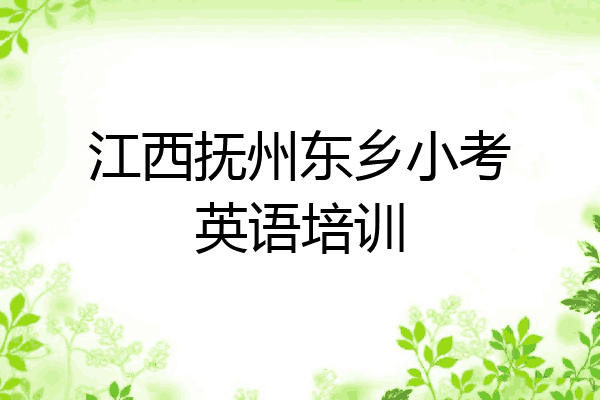 江西抚州东乡小考英语培训