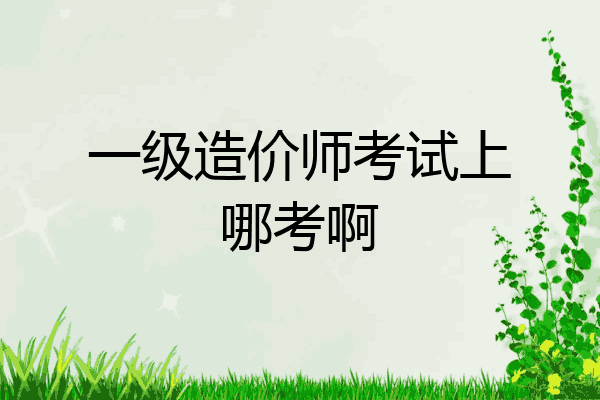 一级造价师考试上哪考啊