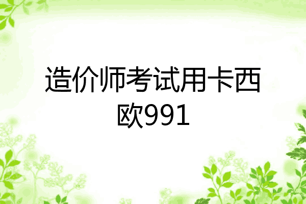 造价师考试用卡西欧991