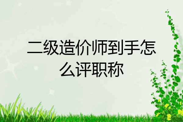 二级造价师到手怎么评职称