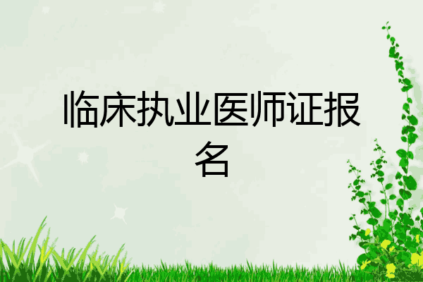 临床执业医师证报名