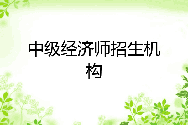 中级经济师招生机构