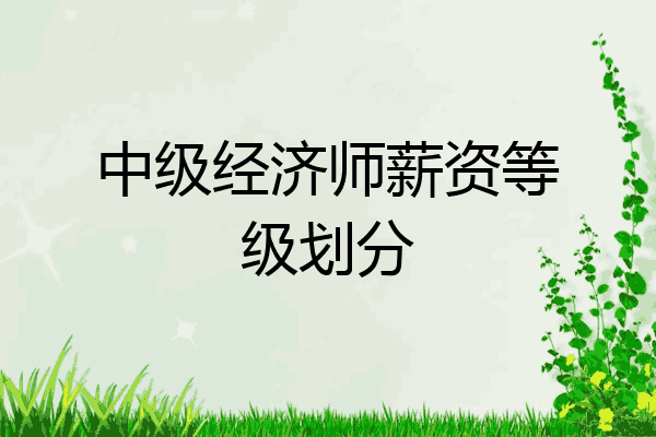 中级经济师薪资等级划分