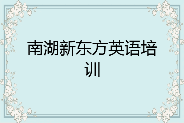 南湖新东方英语培训