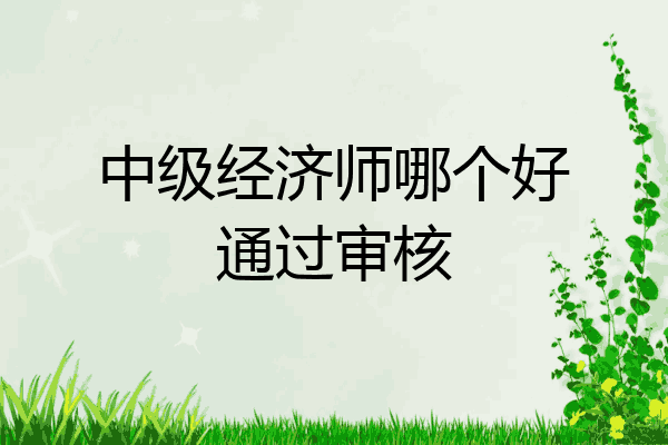 中级经济师哪个好通过审核