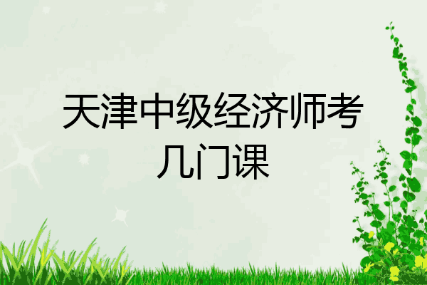 天津中级经济师考几门课