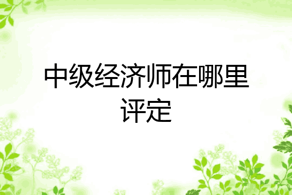 中级经济师在哪里评定
