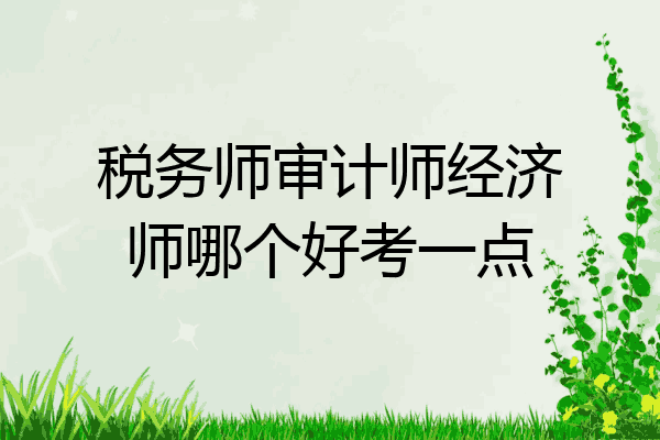 税务师审计师经济师哪个好考一点