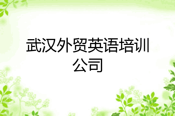 武汉外贸英语培训公司