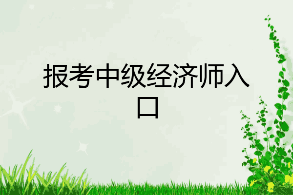 报考中级经济师入口