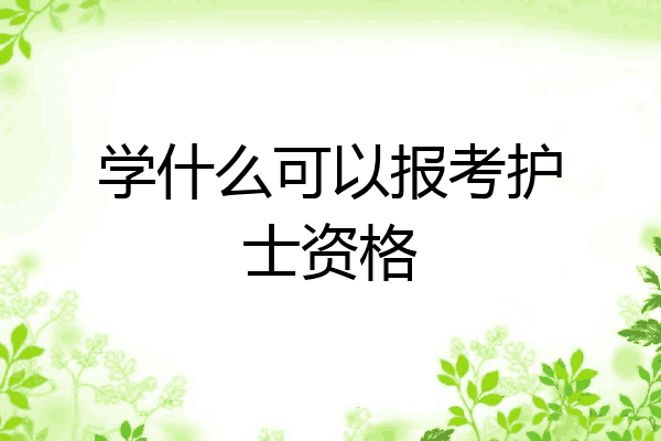学什么可以报考护士资格
