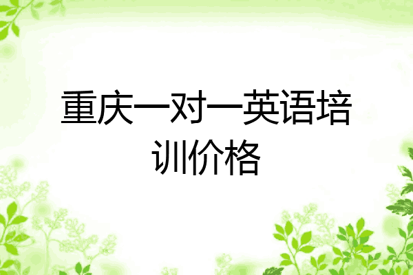重庆一对一英语培训价格