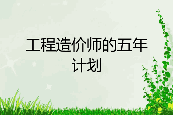 工程造价师的五年计划