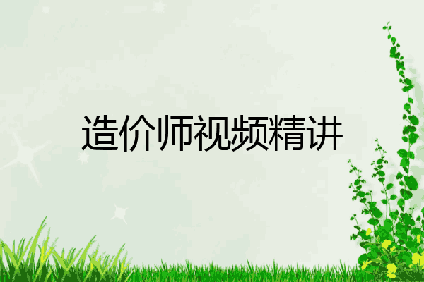 造价师视频精讲