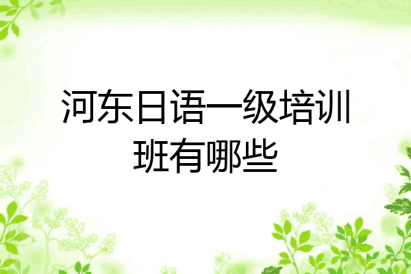 河东日语一级培训班有哪些