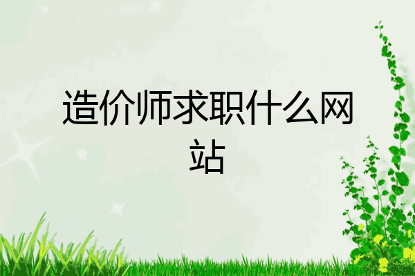 造价师求职什么网站
