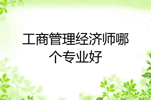 工商管理经济师哪个专业好