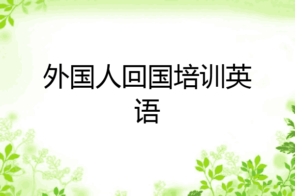 外国人回国培训英语