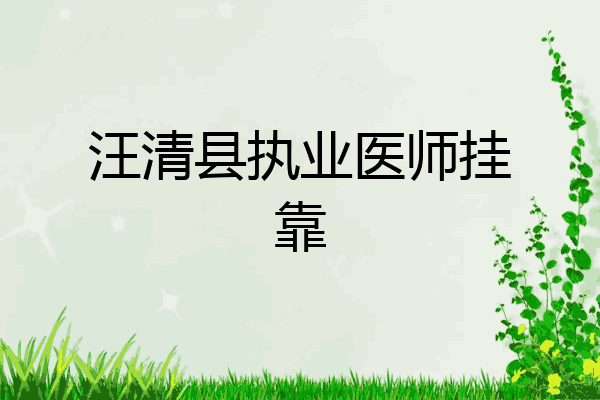 汪清县执业医师挂靠
