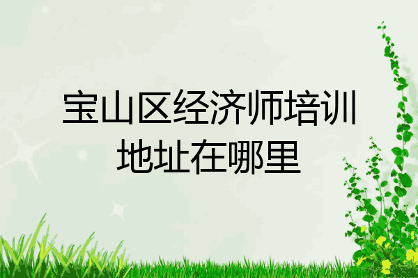 宝山区经济师培训地址在哪里