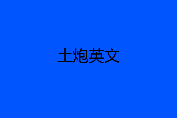 土炮英文