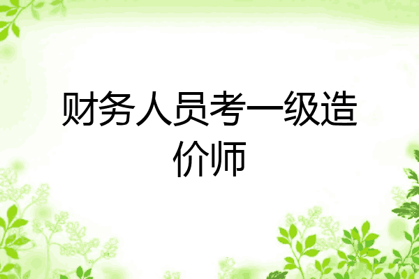 财务人员考一级造价师