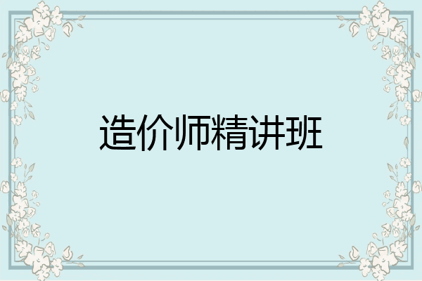 造价师精讲班