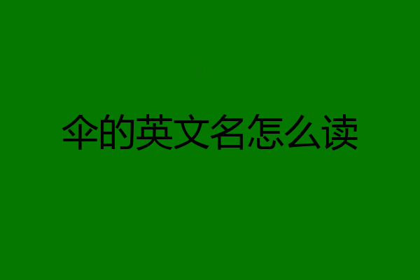伞的英文名怎么读