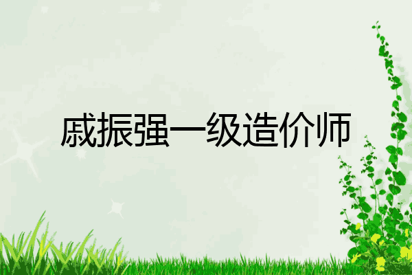 戚振强一级造价师