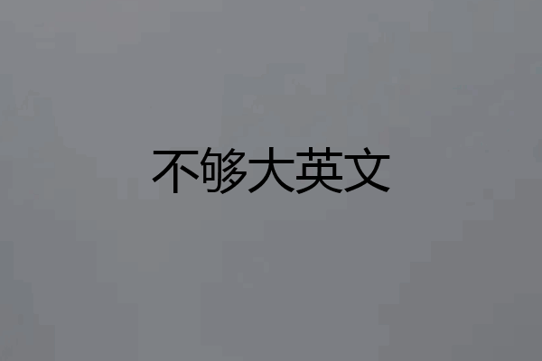 不够大英文