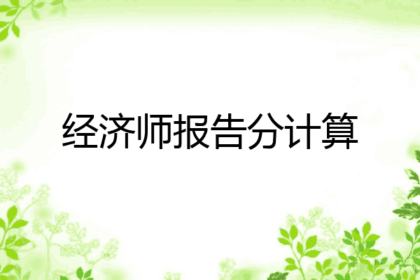 经济师报告分计算