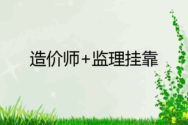 造价师+监理挂靠