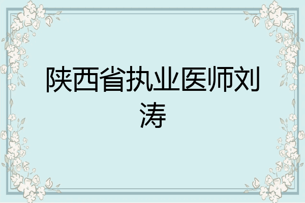 陕西省执业医师刘涛