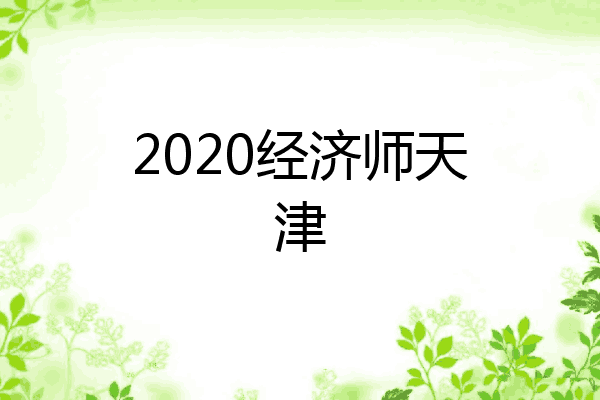 2020经济师天津