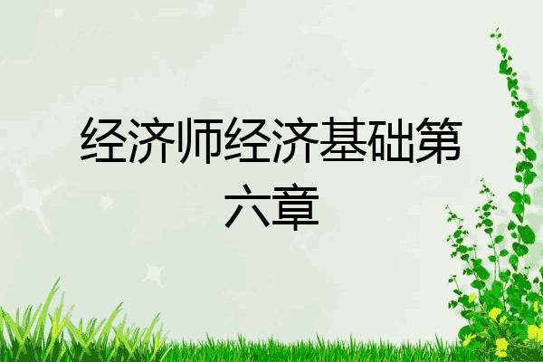 经济师经济基础第六章