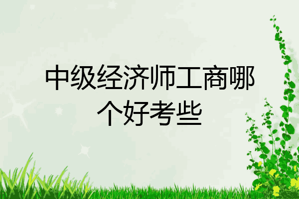 中级经济师工商哪个好考些