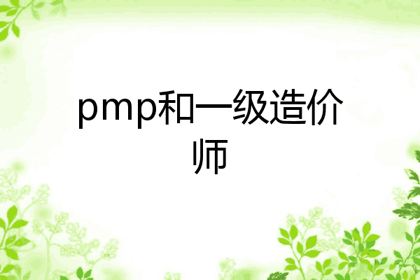 pmp和一级造价师