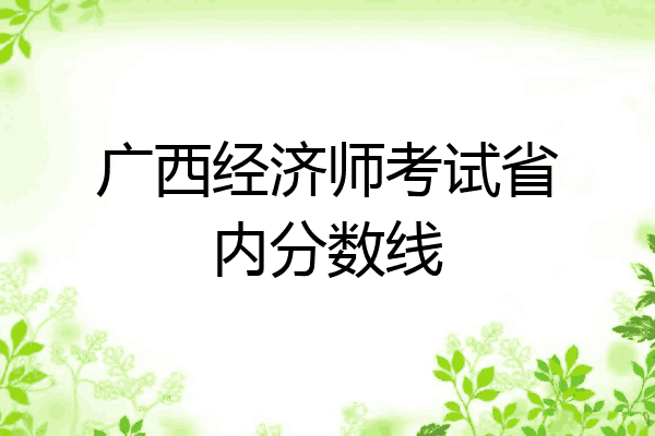 广西经济师考试省内分数线