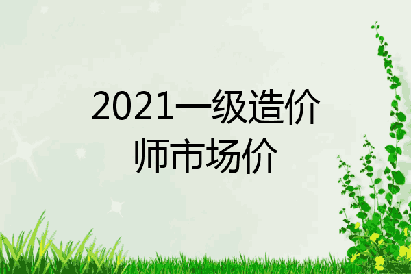 2021一级造价师市场价
