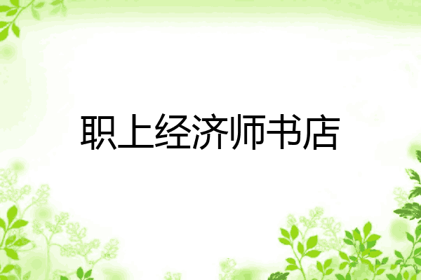 职上经济师书店