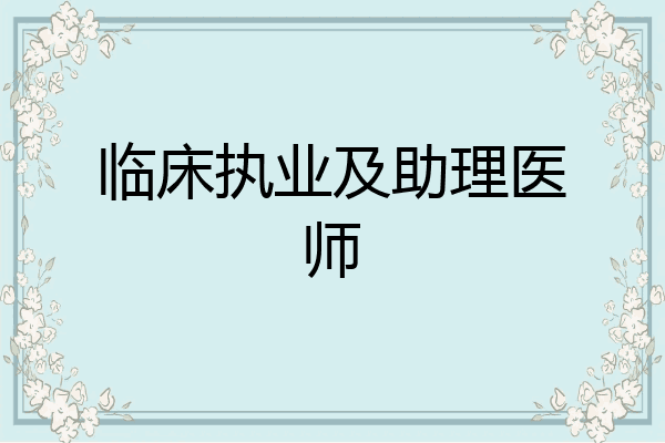 临床执业及助理医师