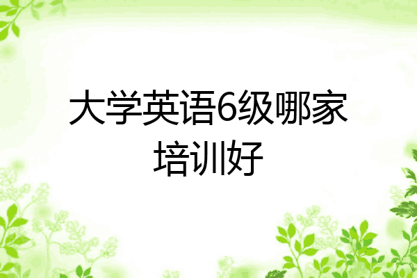 大学英语6级哪家培训好
