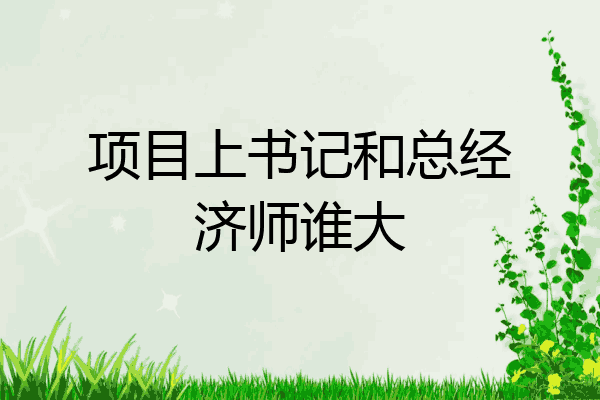 项目上书记和总经济师谁大