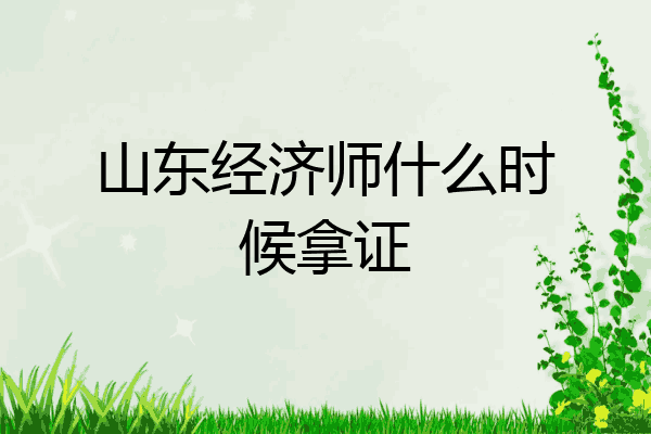 山东经济师什么时候拿证