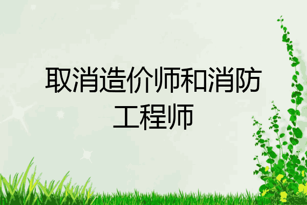 取消造价师和消防工程师