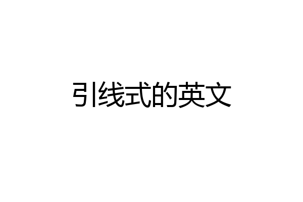 引线式的英文